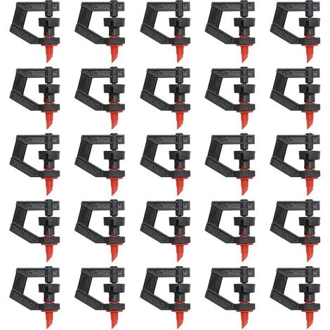 Lotto di 25 Ugello di spruzzo sistema di Micro-Drip a 360° G - Testa di irrigazione rotante Gamma spray di circa 2,8 a 4 m (1/5)