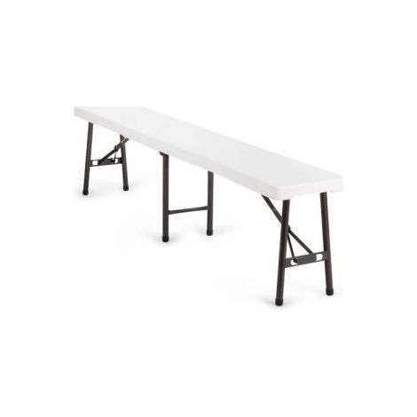 Panchina pieghevole con struttura in acciaio e seduta in polipropilene - Birreria - cm 183x30x42h (1/2)