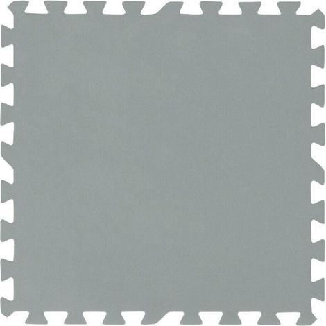 Tapis de sol en PVC résistant, lot de 9 tapis modulaires gris 50 x 50 cm pour piscine, spa et extérieur – facile à nettoyer et à installer (1/5)