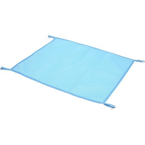 Hamac suspendu respirant et frais pour cage d'animaux de compagnie, idéal pour chats, cochons d'Inde et hamsters. Bleu, 32 x 32 cm. (1/5)