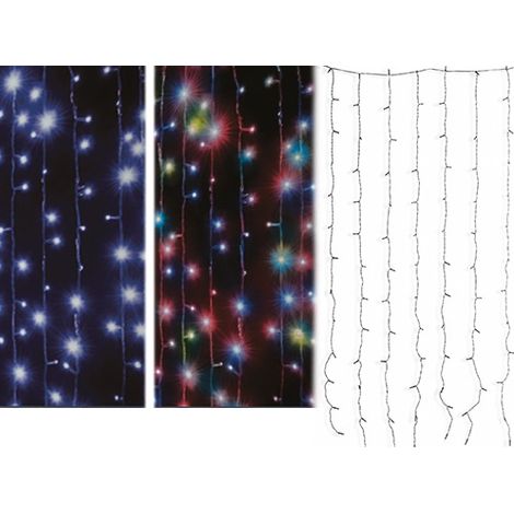 TENDA LUMINOSA DI NATALE LUCI PER ESTERNO H70x150 Cm con 104 LED BIANCO/CALDO (1/10)