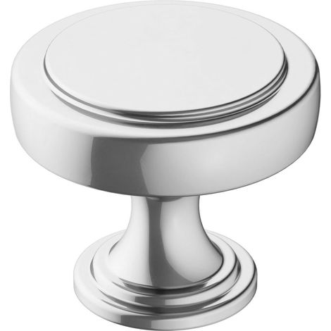Bouton de placard Chrome poli 38 mm de diamètre Dépassement 1 lot Bouton de tiroir Quincaillerie d'armoire (1/5)