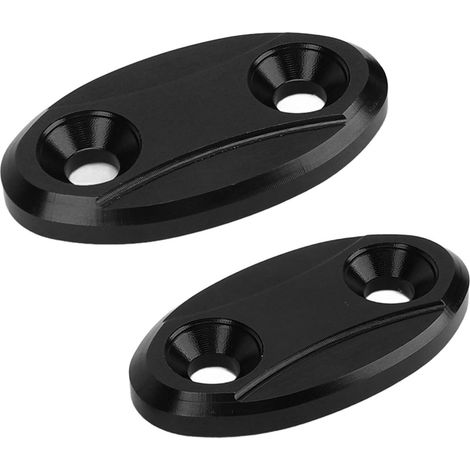 Couvercle de Base de Rétroviseur 2 Pièces, Couvercle de Trou de Rétroviseur en Alliage d'aluminium, de avec Design pour 2009 2019 R1 2007 2014 (BLACK) (1/5)