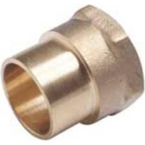FPLUS entronque laton h 18-1/2 , Enlace de 18 mm x 1/2" hembra