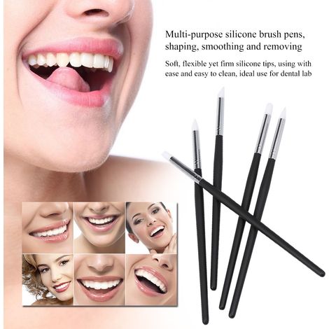 Stylos brosse dentaire en Silicone, outil de mise en forme des dents, stylo de blanchiment, outils de dentiste, 5 pièces (1/5)