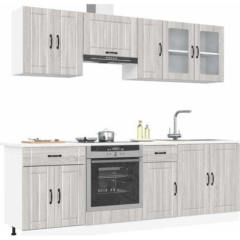 Ensemble d'armoires de cuisine 8 pcs Kalmar bois d'ingénierie (1/5)