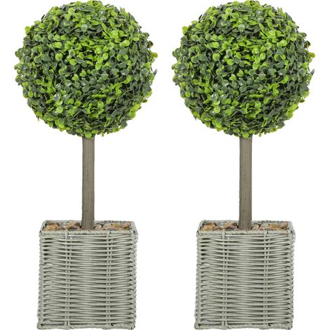 Albero artificiale, resistente ai raggi UV, senza necessità di manutenzione, colore verde militare. (1/2)
