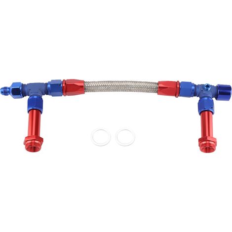 Doppelter Kraftstoffleitungssatz mit Stahlflexummantelung für 4150-Vergaser mit AN6-Adapter (1/5)