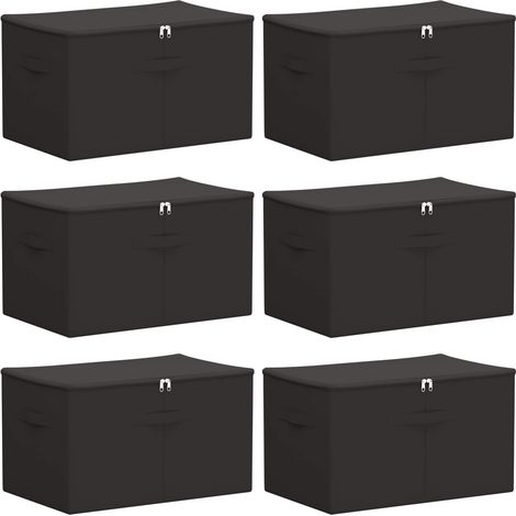 Caja de Almacenamiento 6 pcs Gris antracita 60 x 43 x 35 cm vidaXL