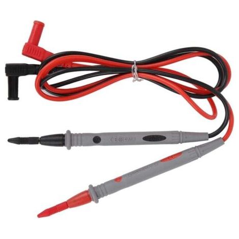 Ulisem Lot de 2 cordons de test multimètre en silicone AC/DC 1000 V avec sonde et stylo de test pour électricien 20 A, noyau de fil de cuivre robuste, autres outils et accessoires (1/4)