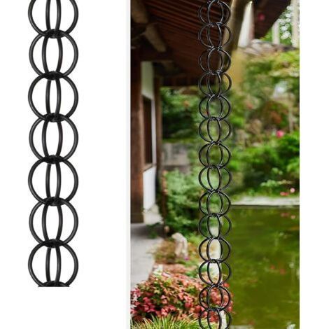1.2m/4ft Chaine De Pluie,Chaine De Pluie pour Gouttiere, Attrape-Eau Décoratif pour Jardin, Remplacement de Descente Extérieure - pour Toit, Jardin, Abri, Terrasse et Espaces Extérieur (1/4)