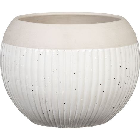 Scheurich Bola Linea, pot de fleurs en céramique, couleur: Blanco, diamètre 17,5 cm, hauteur 16,5 cm, 4,3 l vol.