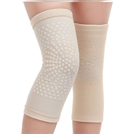 Attelle de Genou Chauffante - Soulage les Douleurs Articulaires - Taille L - Chair - 1 Paire (1/5)