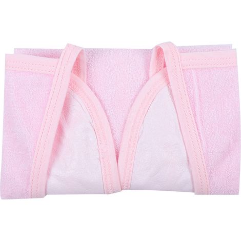 Bavoir imperméable pour adulte âgé, tablier de repas anti-salive, protection vêtements repas, rose clair, grande taille. (1/5)
