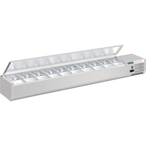 Saladette Réfrigérée à Poser - Couvercle Inox - 5 à 10 x GN 1/4 - Polar