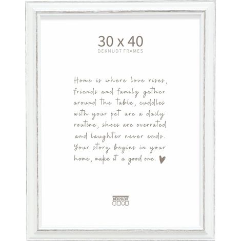 Cadre Bois Couleur Blanc Photo 30x40cm S221H3 (1/5)