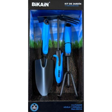 FPLUS kit jardin cultivador+azuela horquilla+pala ancha , KIT DE JARDIN 3 HERRAMIENTAS MANGO BIMETAL, ANTIDESLIZANTE Y ERGONÓMICOS.

HERRAMIENTA DE ACERO CON RECUBRIMIENTO EPOXY

I