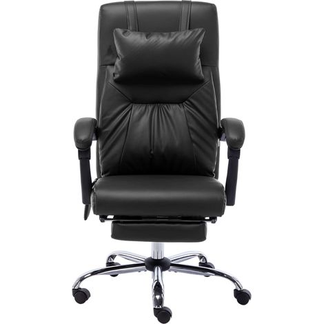 Maison Exclusive - Sedia da Ufficio Massaggiante Nera in Similpelle