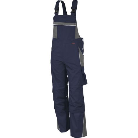 Qualitex Latzhose "PRO", Größe: 42, Farbe: marine/grau (1/2)