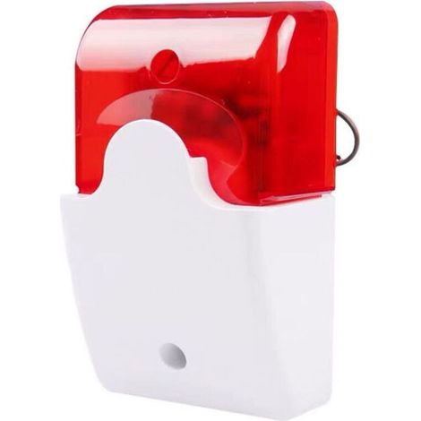 Lot de 2 sirènes stroboscopiques filaires 12V – Alarme sonore 110dB – Lumière rouge LED – Pour sécurité maison, usine, bureau