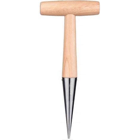 Planting Loosen Soil Accessory Plant Wood Handle Tools Hole Punch-- (1/5)