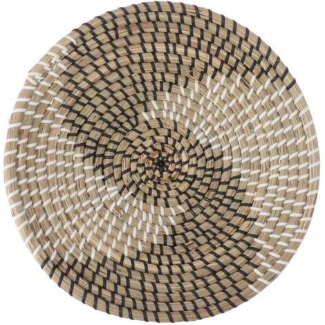 TONYSA Panier mural tissé Décoration Paniers suspendus en jonc de mer faits main Tapis isolant tissé multifonctionnel pour salon Cuisine Type 2 (1/5)