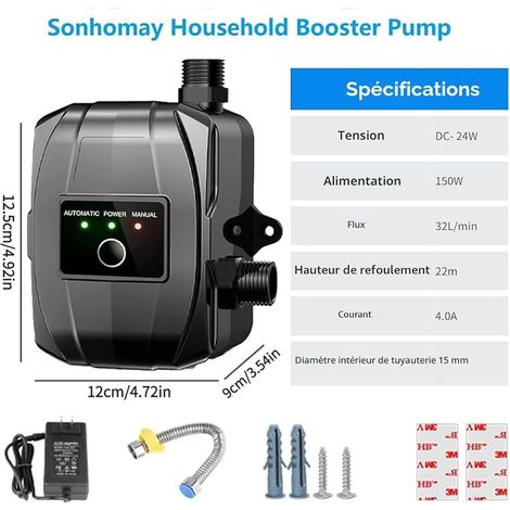 24V Automatic Pressure Increase Pump (1/4)