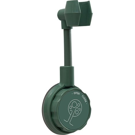 Support douchette ventouse réglable vert foncé pour salle de bain (1/5)