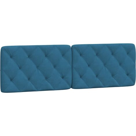 Coussin de tête de lit bleu 160 cm velours CFW74150 (1/5)