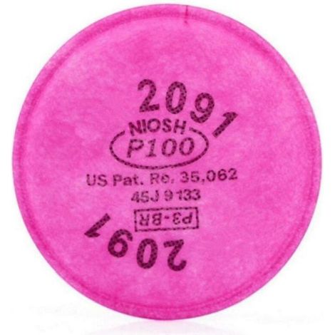 Filtre À Particules 2091 P100 - Compatible Avec Masques Respiratoires Série 6000 6200 6800 7000 Et FF-4 - 12 Pièces (1/4)