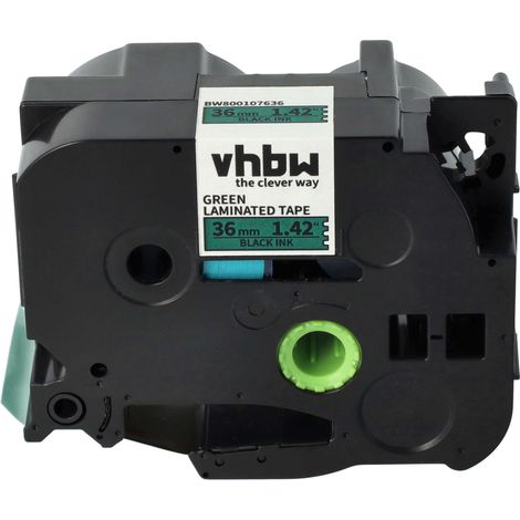 vhbw 1x Label Tape Replacement for Brother TZE-761, TZ-761 for Label Printer 8m x 36 mm, Black on Green (1/5)
