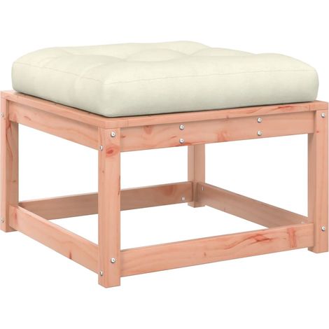 Repose-pied de jardin avec coussins bois massif douglas