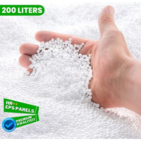 Billes de polystyrène expansé (EPS) 200 litres - Recharge pour pouf - Coussin - Billes EPS de qualité supérieure - Antistatiques - Inodores - Pour usage intérieur et extérieur (1/5)