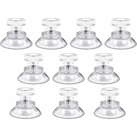 10PCS Ventouses Transparentes - Ventouse Table en Verre/Ventouses pour Rideaux Camping Car - Adapté aux Rideaux Isolants Camping Car, Fenêtres en Verre, Plans de Table Vitrés, Pare-Soleil (1/5)