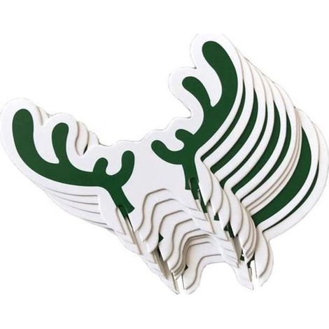 Lot de 10 décorations de Noël - Verre, bois et carton - Vert - Décoration de table - Accessoire de Noël (1/5)