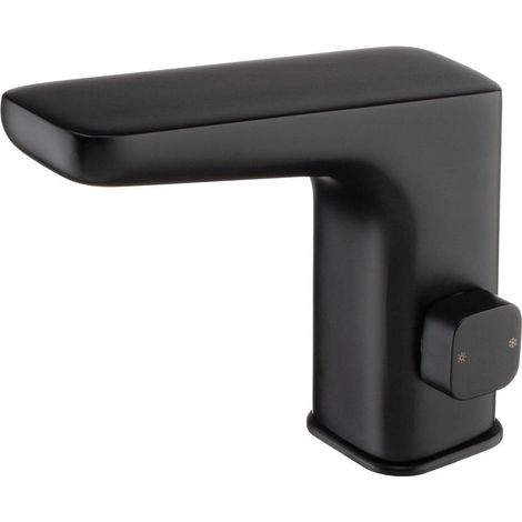 Miscelatore lavabo senza contatto con controllo della temperatura - 230/6V finitura nera - Giasyn