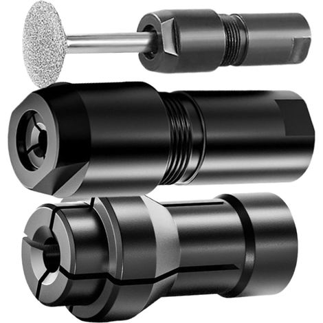 Adaptateur pour Meuleuse d'Angle,2 Pièces Tête de Conversion pour Meuleuse d'Angle Accessoires de Mandrin de Perceuse 6mm et 3mm pour Travaux de Métallerie Soudure et Maintenance (1/4)