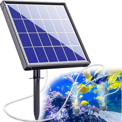 Biling Aérateur de bassin solaire 2,5 W avec batterie - Pompe à oxygène solaire pour bassin - Pompe à air d'aquarium - Pour la circulation de l'eau dans le jardin (1/3)