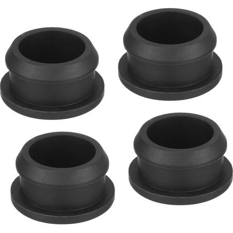 4pcs Bouchon Silicone Noir pour Cache Trou, Obturateur Souple et Résistant à La Chaleur, pour Gaine Electrique, Évacuation Climatiseur, Lavabo, Bouteille, 21mm (1/5)