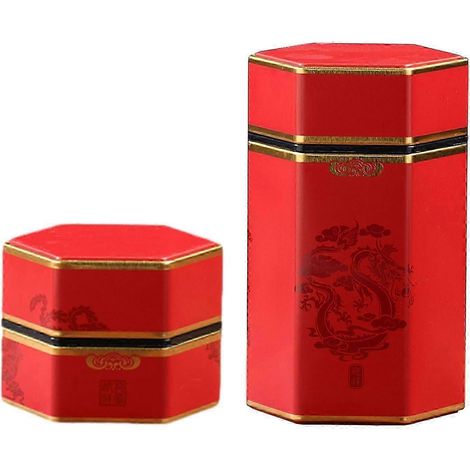 Ensemble de 2 boîtes à thé portables de style chinois, avec fermeture hermétique, idéales pour la cuisine et le garde-manger.-B (1/5)