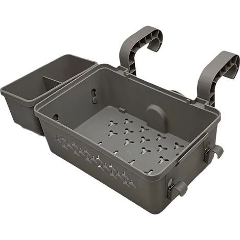 Cesta de almacenamiento para piscinas elevadas, accesorios para piscinas elevadas, cesta de almacenamiento para piscina con portavasos (1/5)