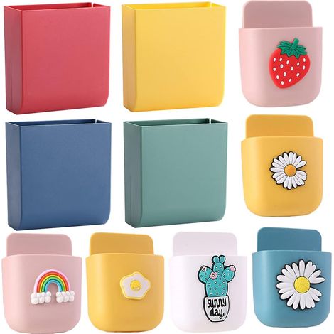 Boîte De Rangement Murale - 9 x 5 x 11 cm - Plastique ABS - Pour Télécommandes TV Climatiseur Stéréo - 10 Pièces (1/5)