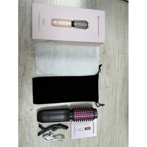 Kabelloser Haarglätter-Kamm mit Lockenstab, USB-Ladefunktion, Locken- und Glättungsfunktion, mehrere Geschwindigkeitsstufen (1/4)