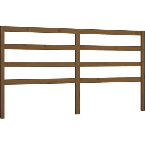 Maison Exclusive - Cabecero de cama madera maciza de pino marrón (1/5)