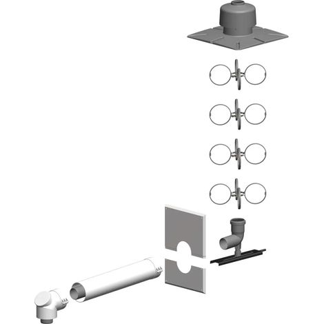 ATEC Set base installazione nel vano indip. dall'aria ambiente DN60/100 Tubo di salita DN60, 0570