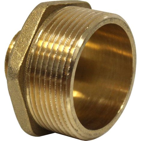 Watts – Raccord laiton réduit mâle/mâle 1"1/2-3/4" – Filetage entrée 40/49 – Fixation par vissage – Pour installations sanitaires et chauffage (1/6)