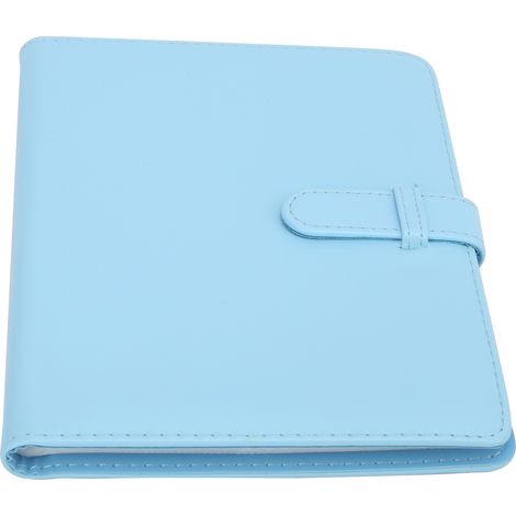 Album photo numérique universel en PU, 3 pouces, 128 pochettes, porte-cartes de visite pour Polaroid Mini (bleu) (1/5)