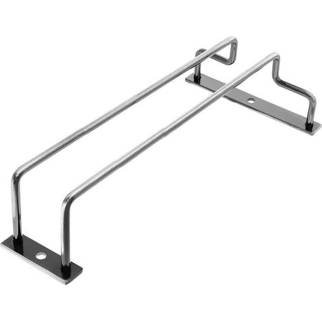 Porte-verres à vin sous meuble, étagère de rangement suspendue en acier, 1 pièce (1/5)
