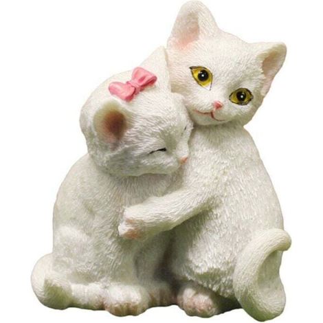 Statues de chatons mignons en résine, idéales pour les bureaux
