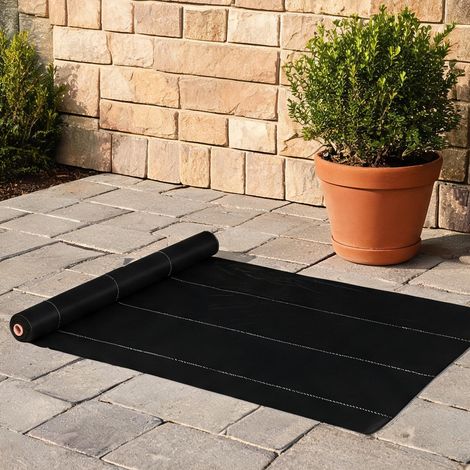 Toile de paillage polypropylène noire 2 x 25 m pour jardin nero (1/5)